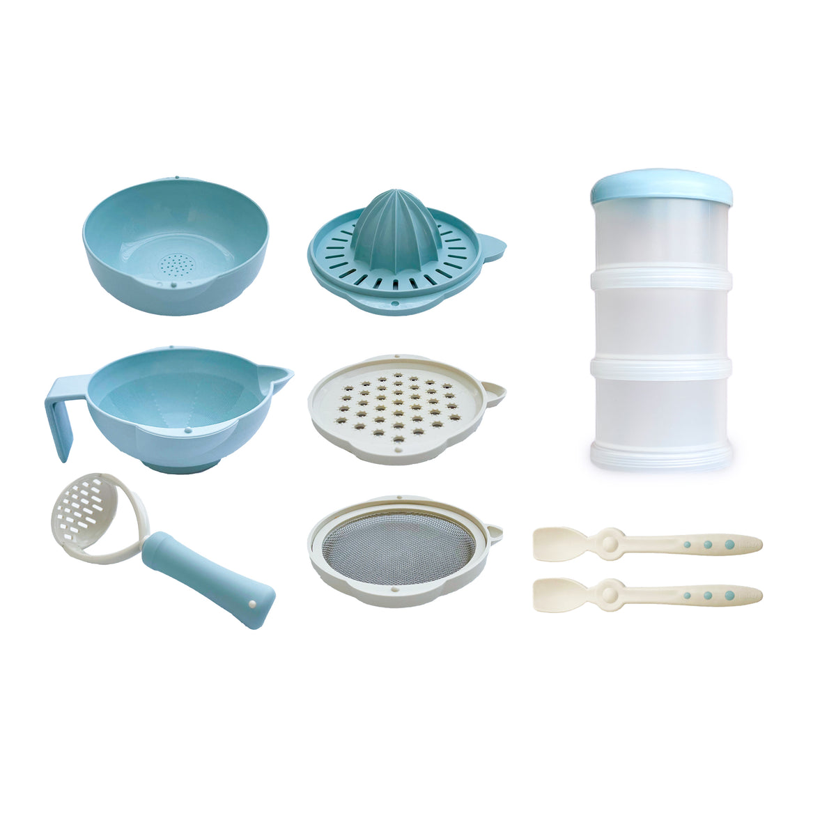 Baby Food Maker with Storage and Spoons Blue – LITTOES