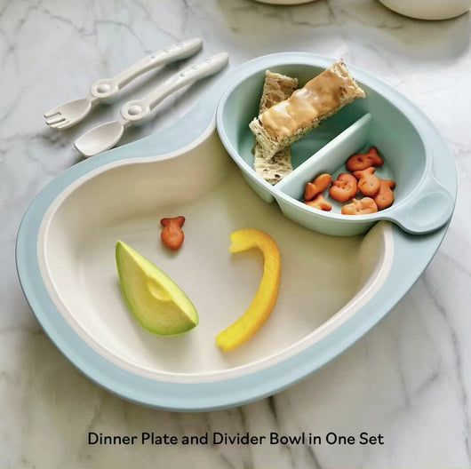 Sectioned bowl can be used separately from dinner plate. Plate and bowl in one set. 