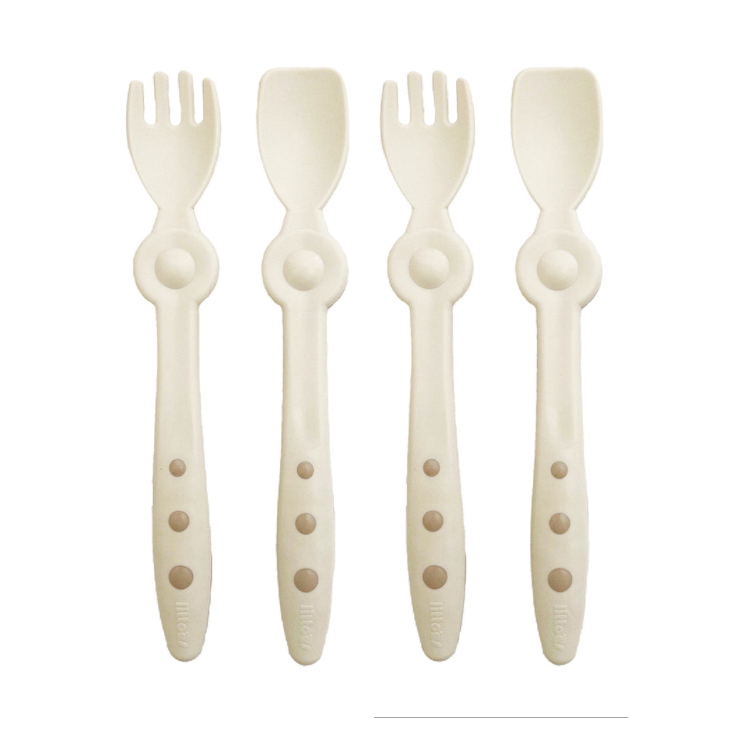 Stay Clean Spoon and Spork Beige